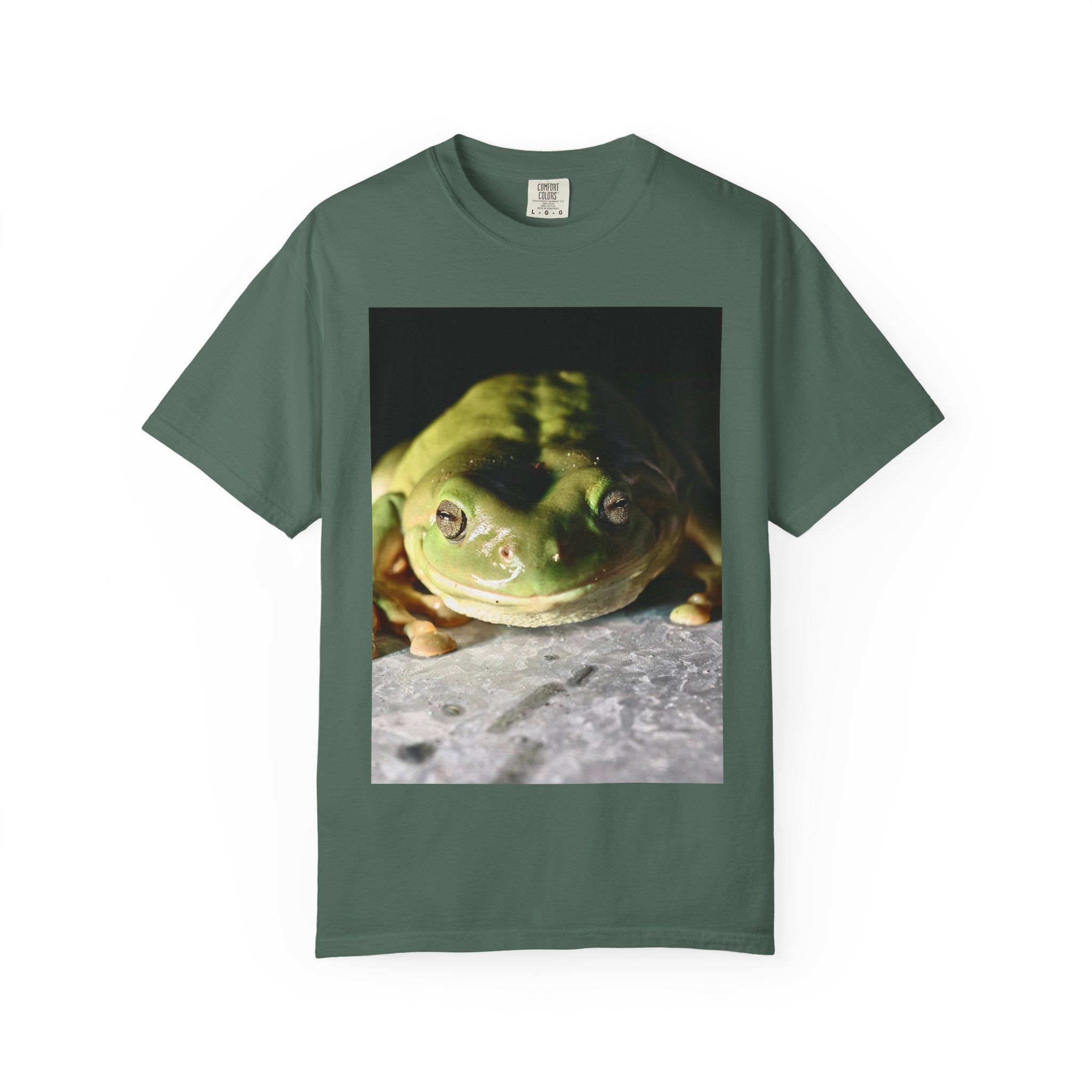 Frog Portrait T-Shirt — Cute Green Tree Frog Photo Tee