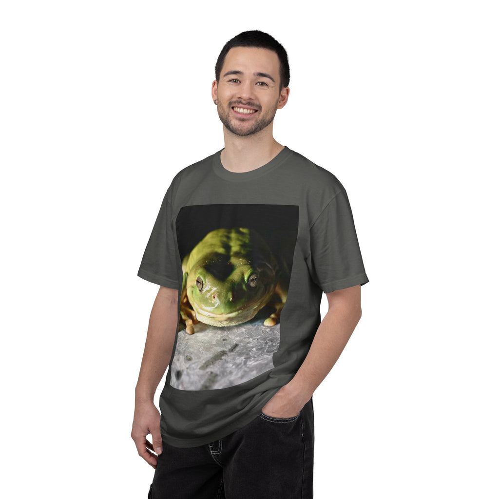 Frog Portrait T-Shirt — Cute Green Tree Frog Photo Tee