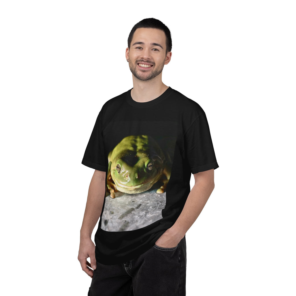 Frog Portrait T-Shirt — Cute Green Tree Frog Photo Tee