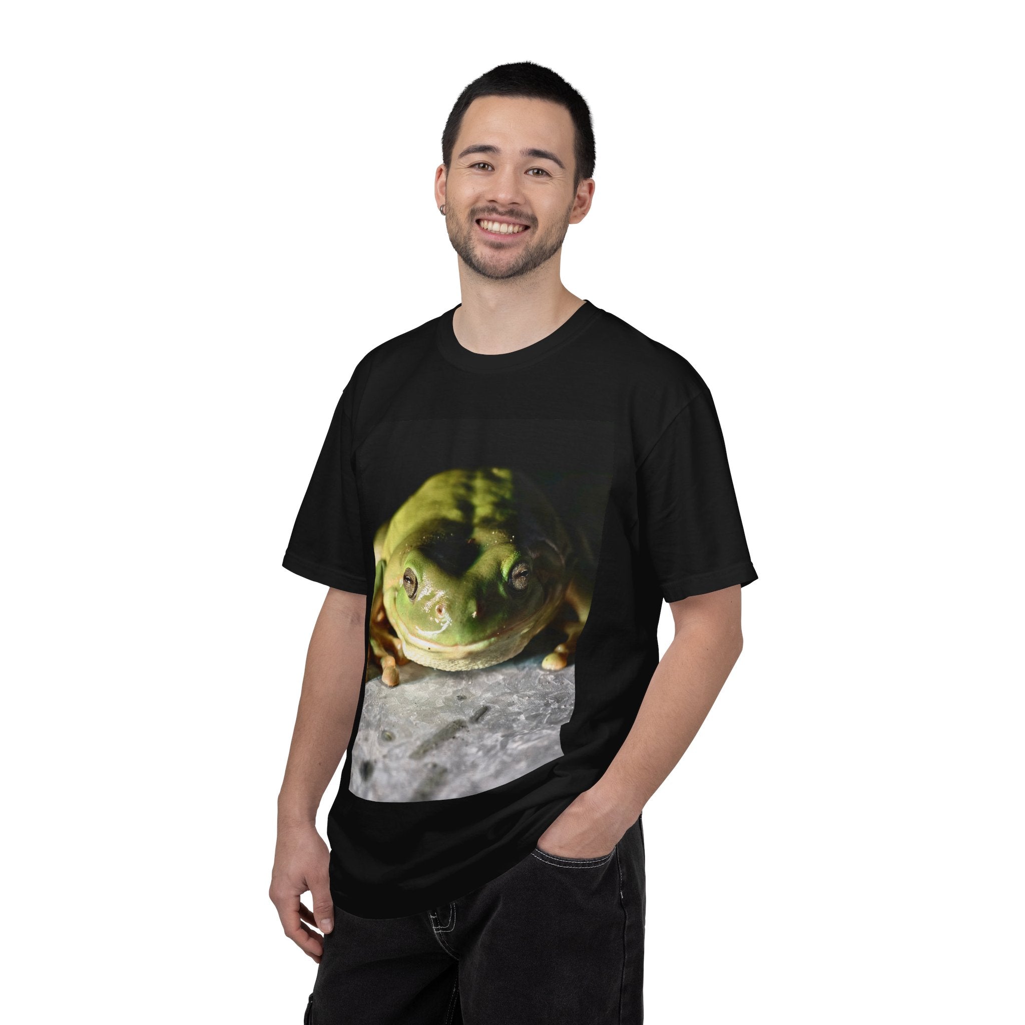 Frog Portrait T-Shirt — Cute Green Tree Frog Photo Tee