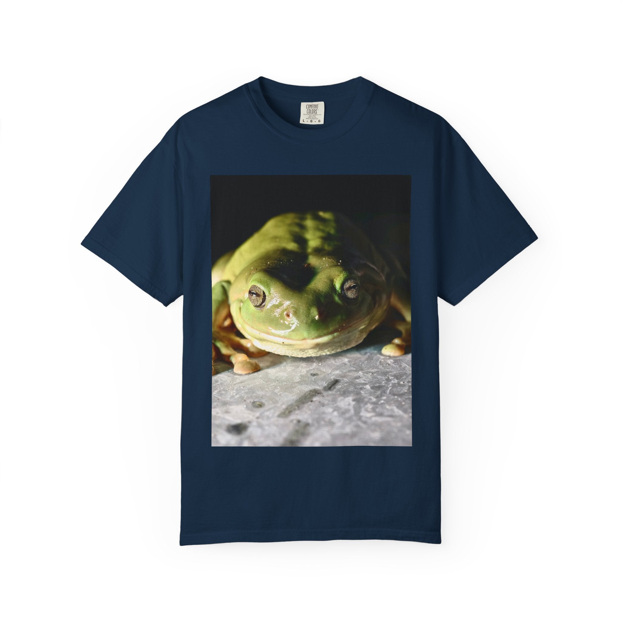 Frog Portrait T-Shirt — Cute Green Tree Frog Photo Tee
