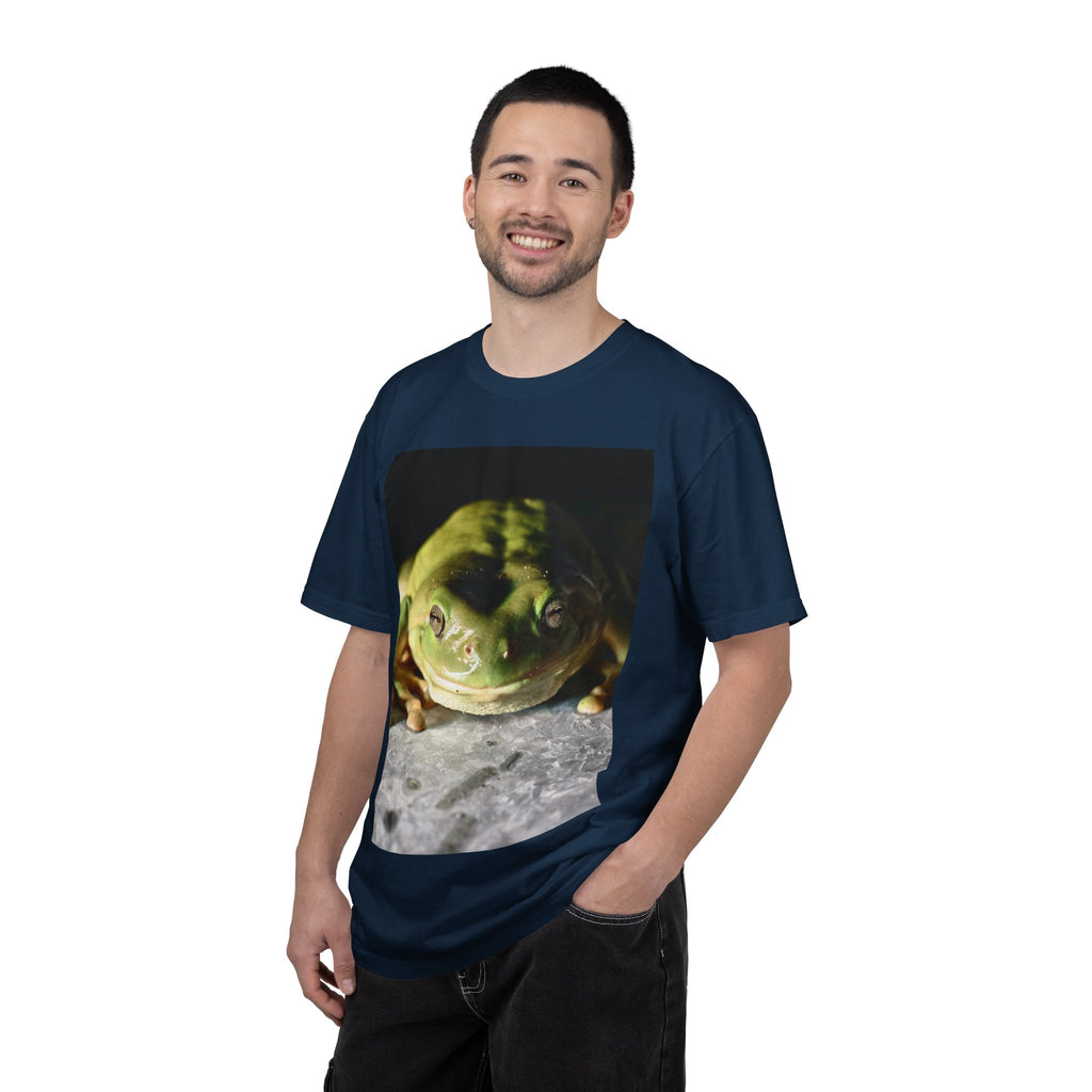 Frog Portrait T-Shirt — Cute Green Tree Frog Photo Tee