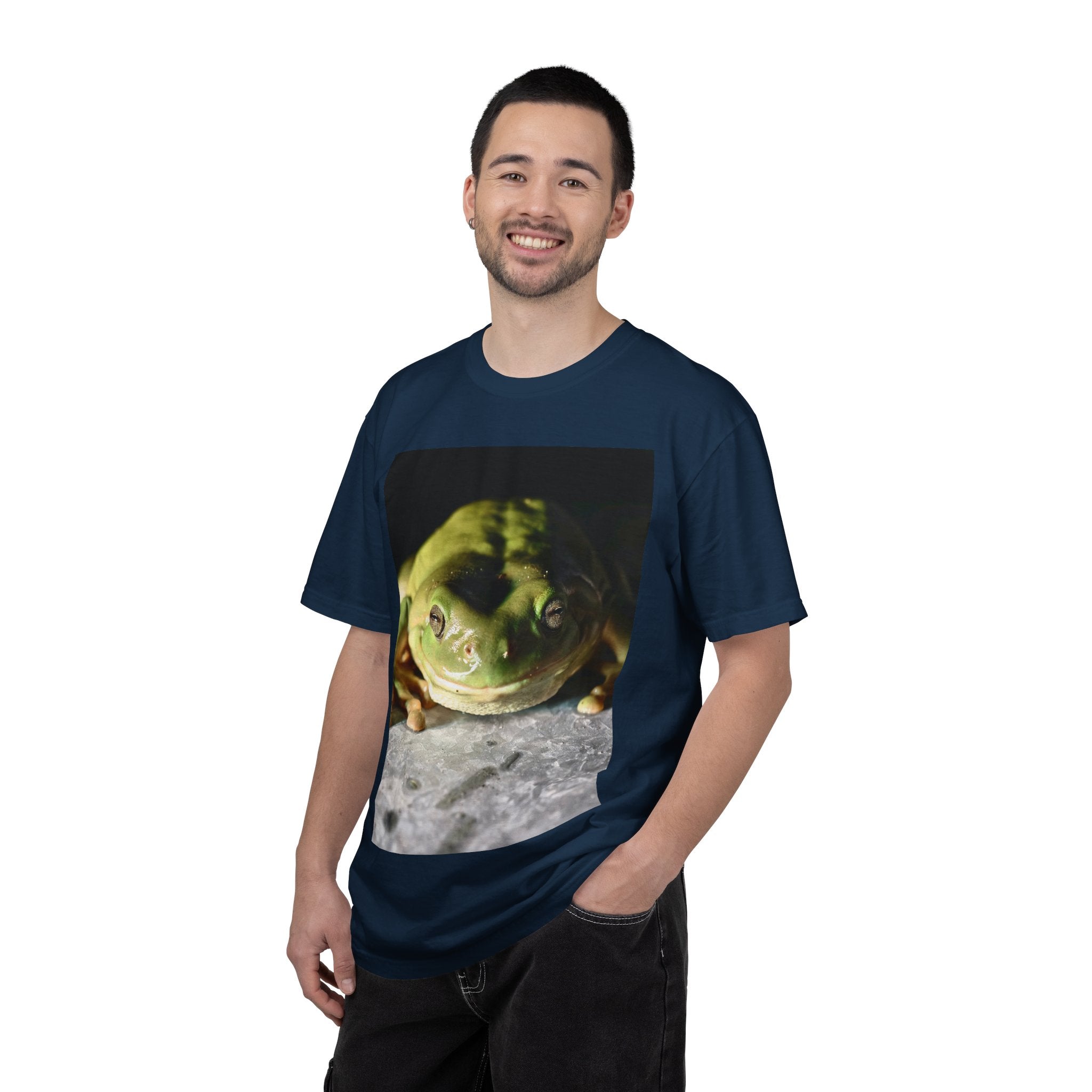 Frog Portrait T-Shirt — Cute Green Tree Frog Photo Tee