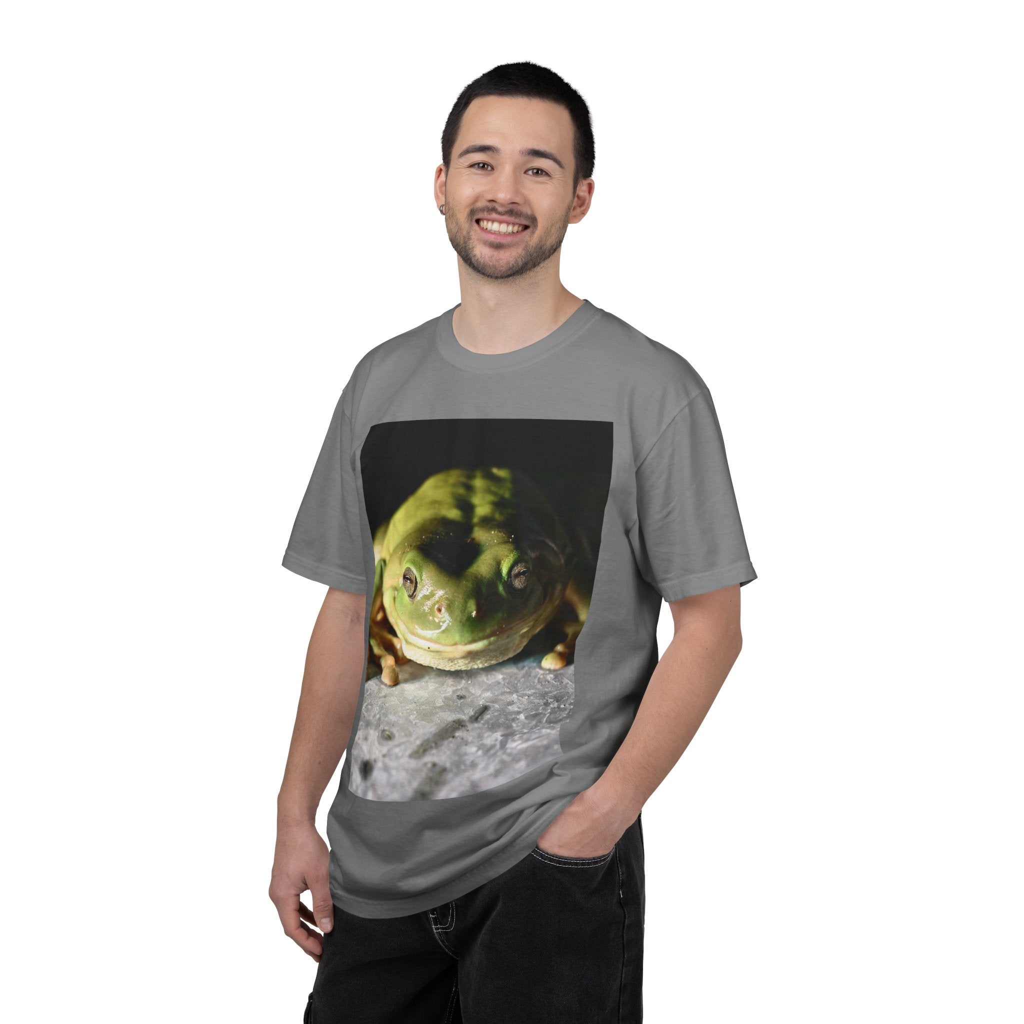 Frog Portrait T-Shirt — Cute Green Tree Frog Photo Tee