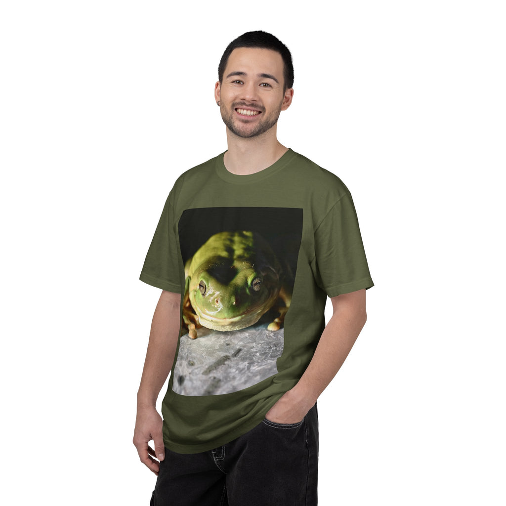 Frog Portrait T-Shirt — Cute Green Tree Frog Photo Tee