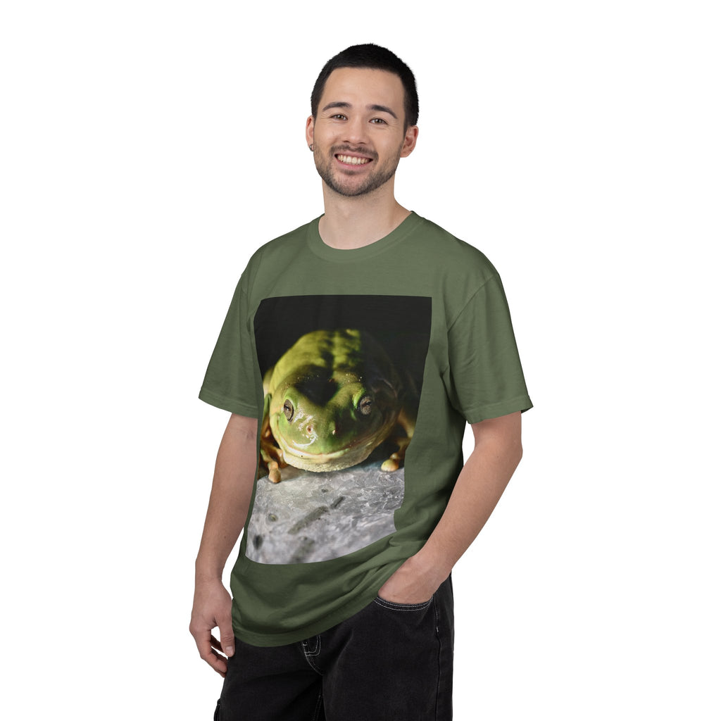 Frog Portrait T-Shirt — Cute Green Tree Frog Photo Tee