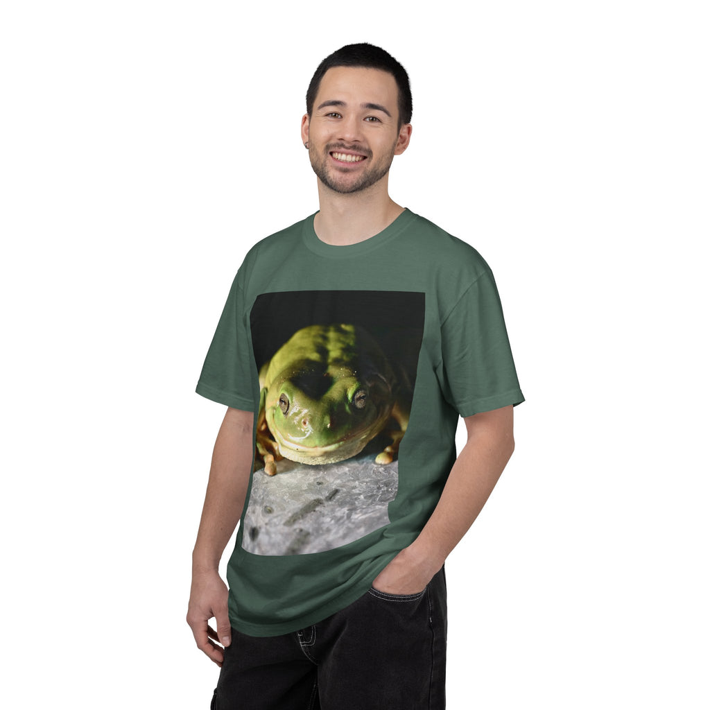 Frog Portrait T-Shirt — Cute Green Tree Frog Photo Tee