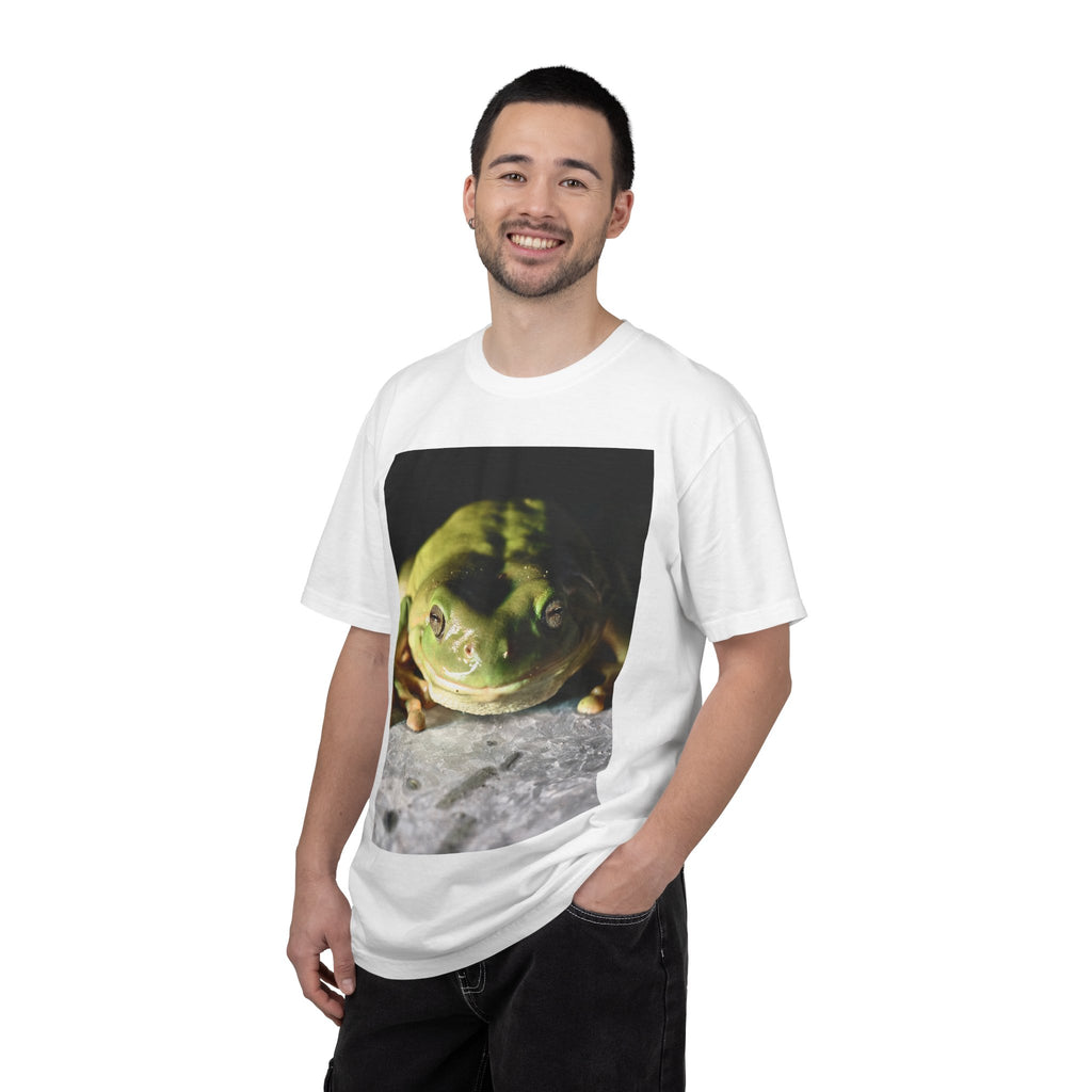 Frog Portrait T-Shirt — Cute Green Tree Frog Photo Tee